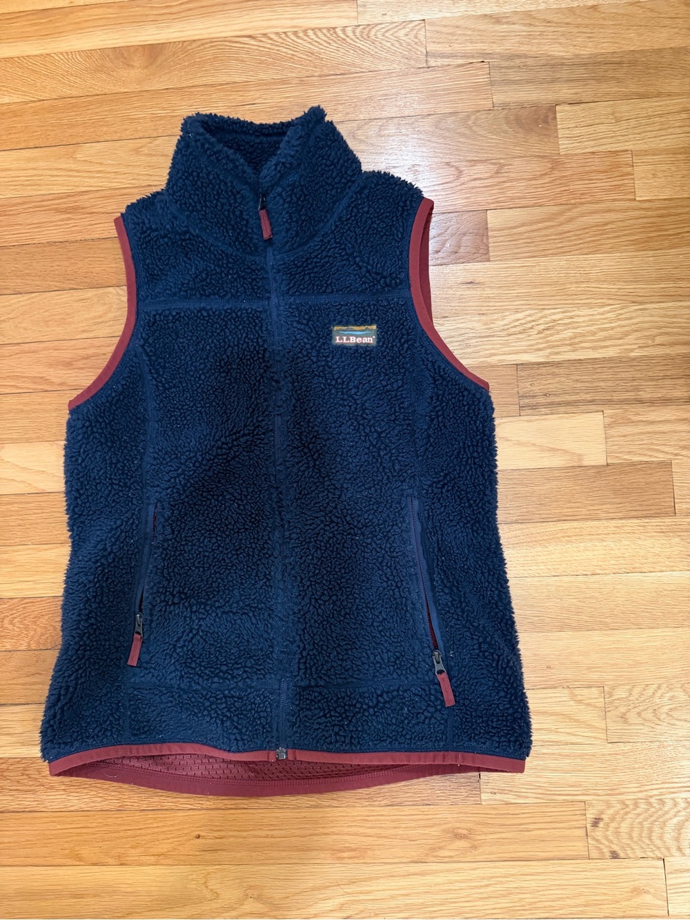 L.L. Bean Women's Navy and Burgundy Jacket